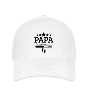 Dad in progress 2026 Pregnancy Announcement Future - Casquette Flexfit - blanc - Devant