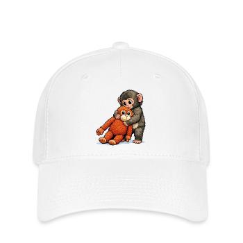 Bébé Singe Coup de Poing - Casquette Flexfit - blanc - Devant