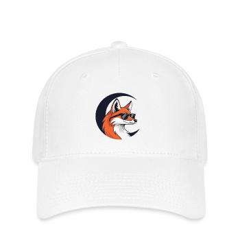 Lunar Fox mit Sonnenbrille - Flexfit Cap - Weiß - Vorne