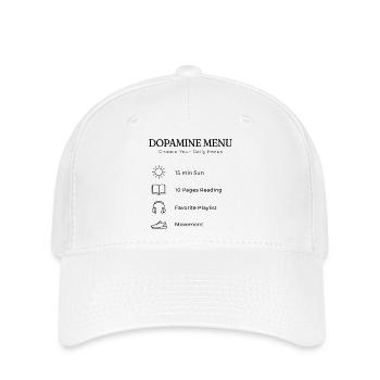Dopamine Menu TDAH – Guide esthétique de soin de soi - Casquette Flexfit - blanc - Devant