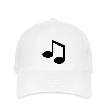 Note de musique - Casquette Flexfit - blanc - Devant