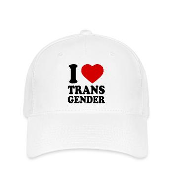I love transgender trans gender - Flexfit Cap - Weiß - Vorne