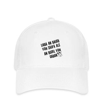 LiabaAnBauch_Genuss | Redewendung - Flexfit Cap - Weiß - Vorne
