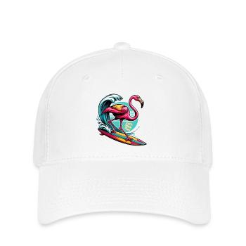 Flamingo - Flexfit Cap - Weiß - Vorne