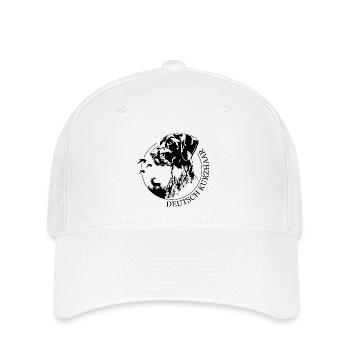 DEUTSCH KURZHAAR Jagdhunde Portait Hund Wilsigns - Flexfit Cap - Weiß - Vorne