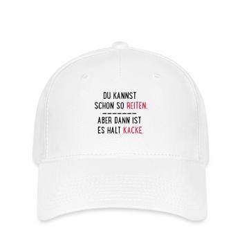 kacke reiten - Flexfit Cap - Weiß - Vorne