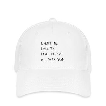 OEILLET FOIS QUE JE TE VOIS, JE RETOMBE AMOUREUX - Casquette Flexfit - blanc - Devant