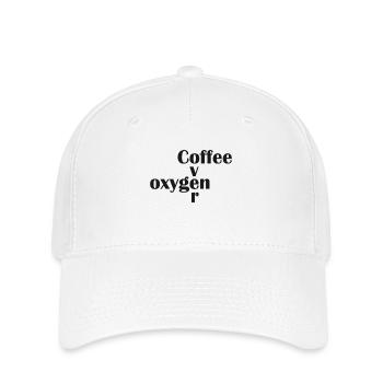 Kaffee über Sauerstoff - Flexfit Cap - Weiß - Vorne