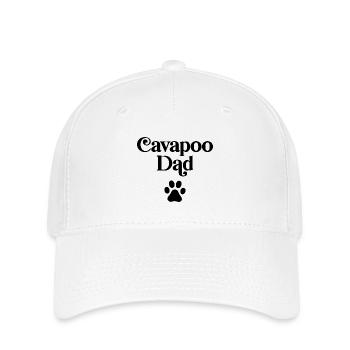 Papa Cavapoo - Casquette Flexfit - blanc - Devant