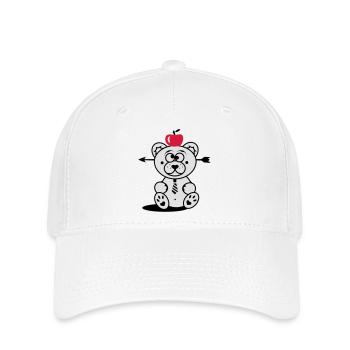 Bear with apple on his head and arrow through his - Flexfit Cap - white - Front