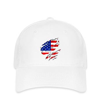 amerika staaten usa vereinigte - Flexfit Cap - Weiß - Vorne