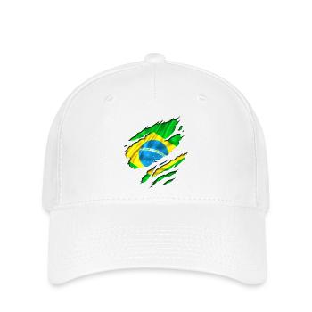 brasil brazil football - Flexfit Cap - white - Front