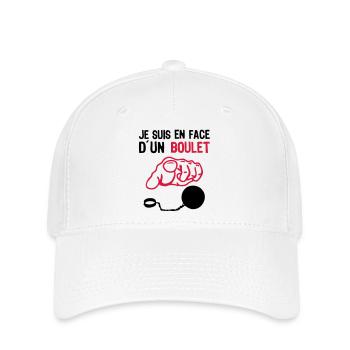 Ich bin vor Ball insulte2 Finger - Flexfit Cap - Weiß - Vorne