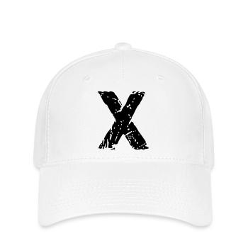 X pochoir - Casquette Flexfit - blanc - Devant