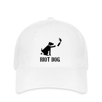 riot dog - Flexfit Cap - Weiß - Vorne