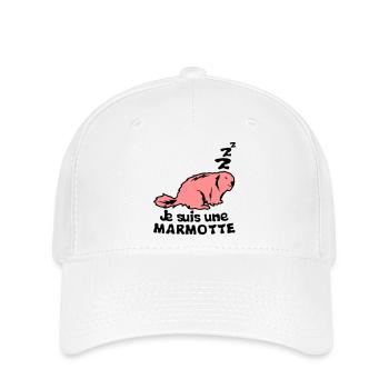 I'm an animal marmot term - Flexfit Cap - white - Front