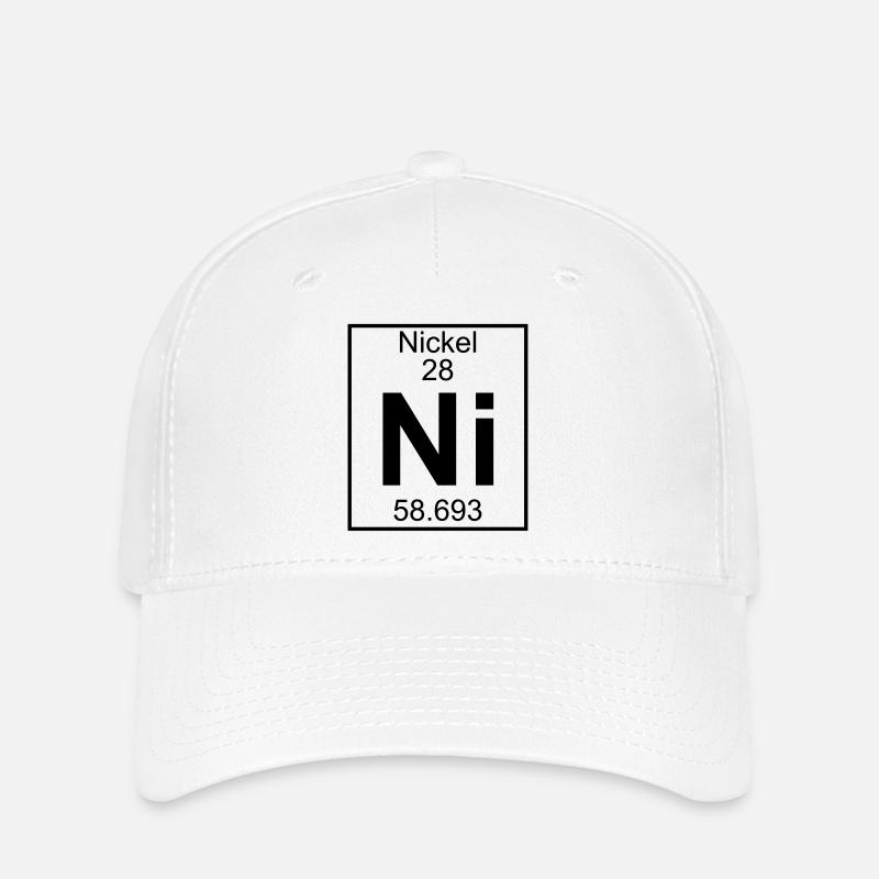 Nickel (Ni) (element 28) - Flexfit Cap - white