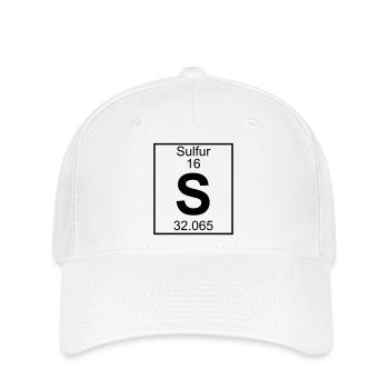 Sulfur (S) (element 16) - Flexfit Cap - white - Front