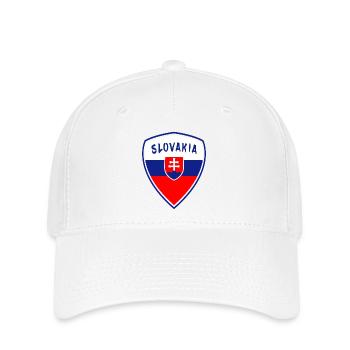 Slowakei Wappen / Geschenk Nationalfarben Flagge - Flexfit Cap - Weiß - Vorne
