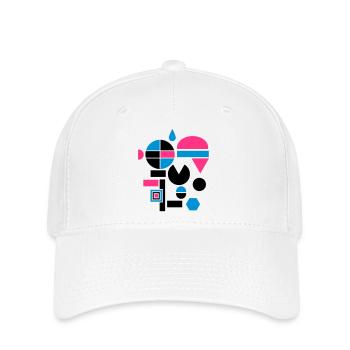 Différentes formes géométriques - Casquette Flexfit - blanc - Devant