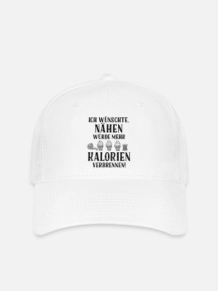 Kalorien nähen - Flexfit Cap - Weiß
