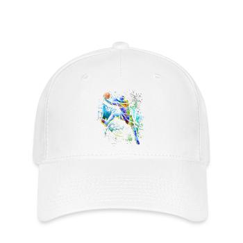 Basketballer - Basketball - BBall - Basket Ball - Flexfit Cap - Weiß - Vorne