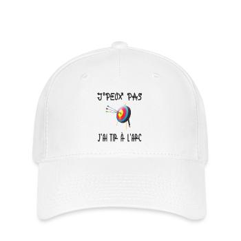 j'peux pas j'ai tir a l'arc - Casquette Flexfit - blanc - Devant