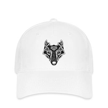 Wolf Wikinger Fenrir - Flexfit Cap - Weiß - Vorne