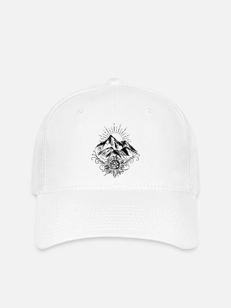 Wandern Berge Edelweiss - Flexfit Cap - Weiß