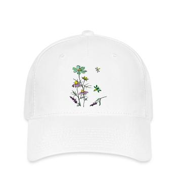 Bees, herbs, nature - Flexfit Cap - white - Front