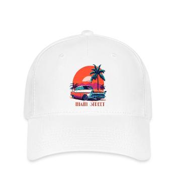 RUE DE MIAMI - Casquette Flexfit - blanc - Devant