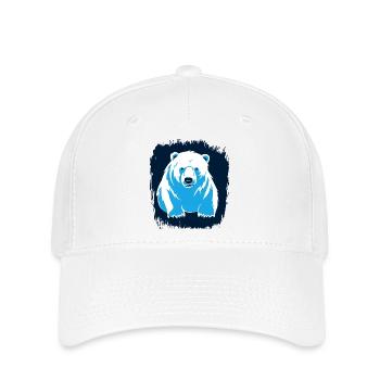 Alaska Brutalité AntivalentineDay Humour Pôle Nord - Casquette Flexfit - blanc - Devant