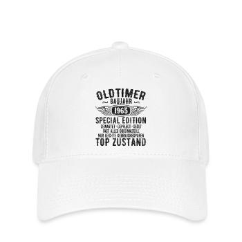 Vintage 1965 Geburtstagsgeschenk 1965 Baujahr - Flexfit Cap - Weiß - Vorne