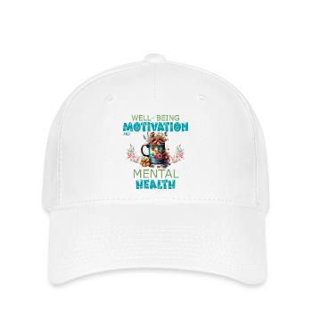 Well Being Motivation and mental health - Flexfit Cap - white - Front