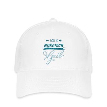 100 Prozent nordisch - Flexfit Cap - Weiß - Vorne