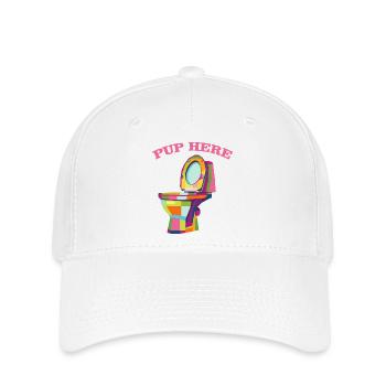 Pup Here - Flexfit Cap - white - Front