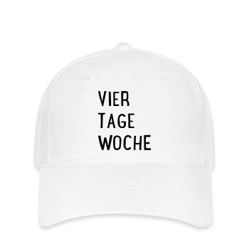 Vier Tage Woche - Flexfit Cap - Weiß - Vorne