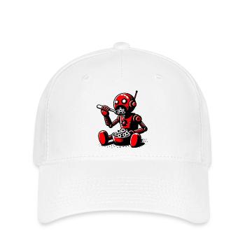 Martian Extraterrestrial Alien Robot - Flexfit Cap - white - Front