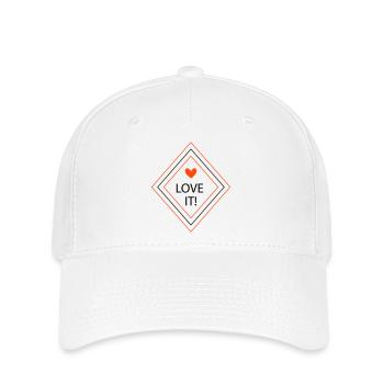 Love it! - Raute und Herz in 2 Farben - Flexfit Cap - Weiß - Vorne