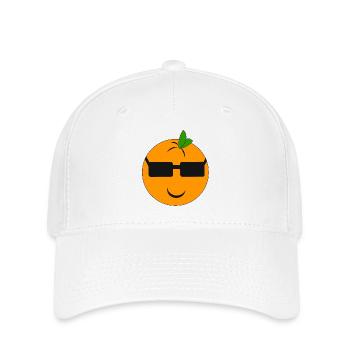 Orange fraîche - Casquette Flexfit - blanc - Devant