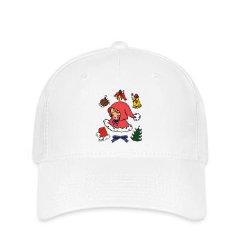 Sweet Christmas picture with Christ Child, Christmas tree - Flexfit Cap - white - Front