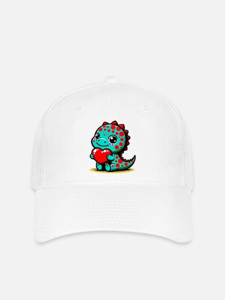 Dinosaurier - Flexfit Cap - Weiß