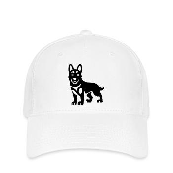 Belgian Malinois Shepherd Dog - Flexfit Cap - white - Front