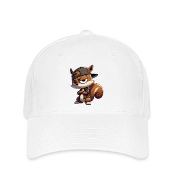 ecureuil hiphop casquette - Casquette Flexfit - blanc - Devant