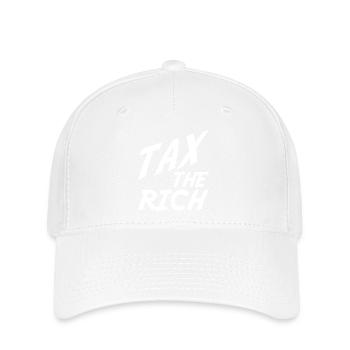 tax the rich Geschenk - Flexfit Cap - Weiß - Vorne