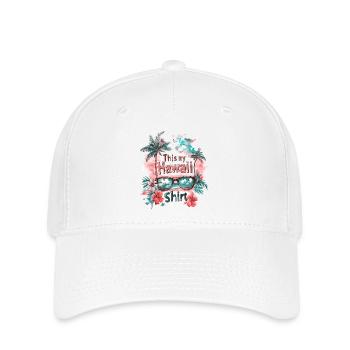 Hawaii Sonnenbrille Aloha Blumen Palmen Strand - Flexfit Cap - Weiß - Vorne