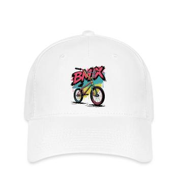Graffiti Vintage BMX Bike Art - Flexfit Cap - white - Front