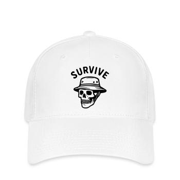Survive - skull - Flexfit Cap - white - Front