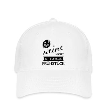Ich weine nicht ich bestelle Frühstück - Flexfit Cap - Weiß - Vorne