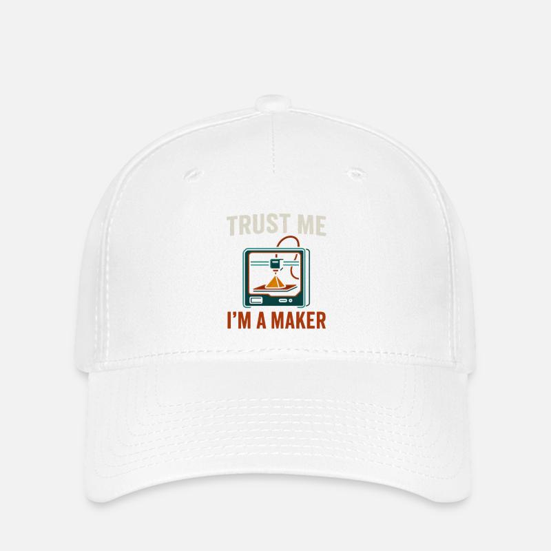 Trust Me, I’m a Maker – Neon 3D - Flexfit Cap - Weiß